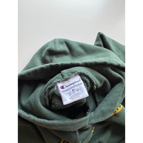 Champion NOTRE DAME Dark Green Cotton Blend Fleece Hoodie Sweatshirt, Size M - Picture 10 of 11